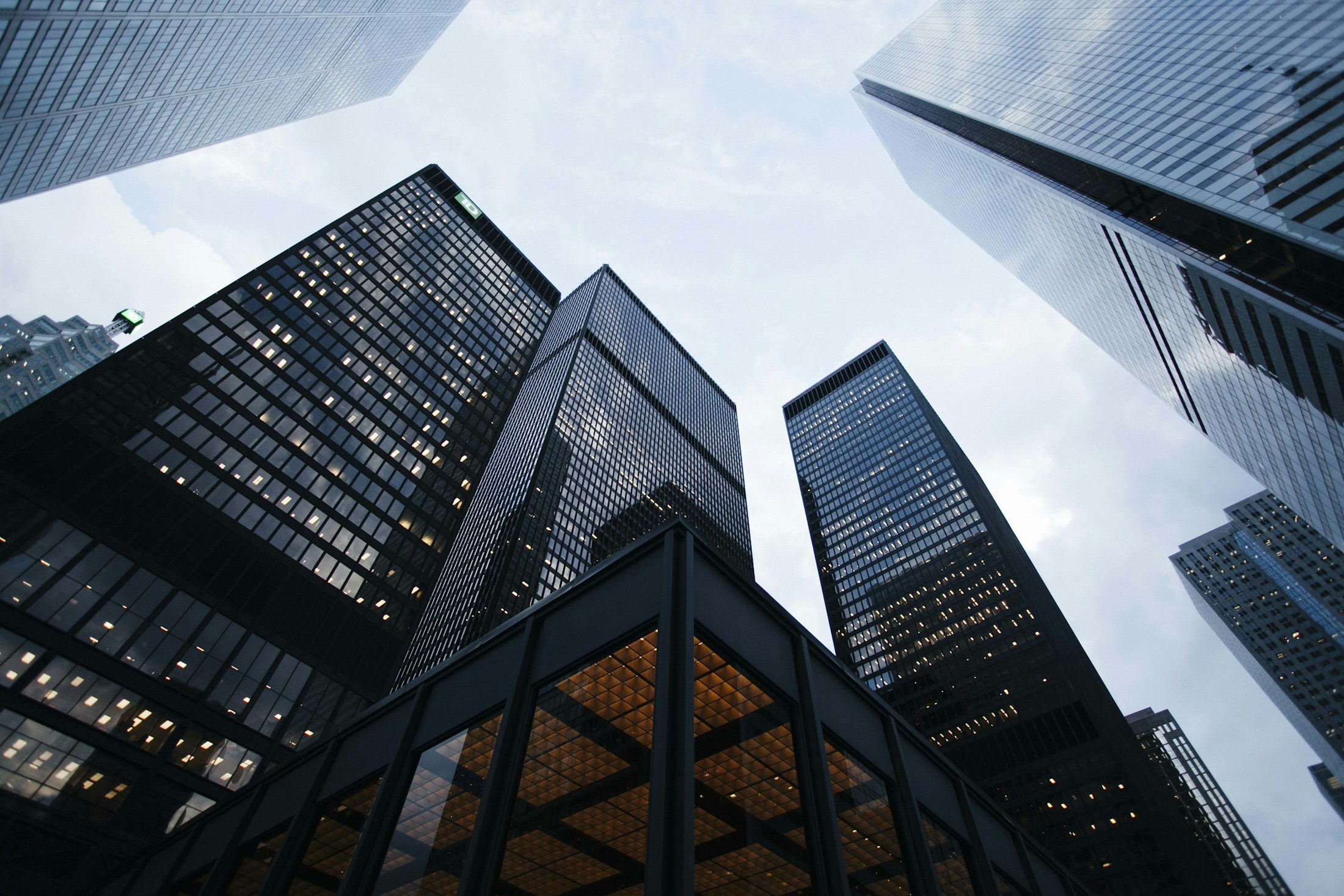 Perspective sur une architecture contemporaine en verre